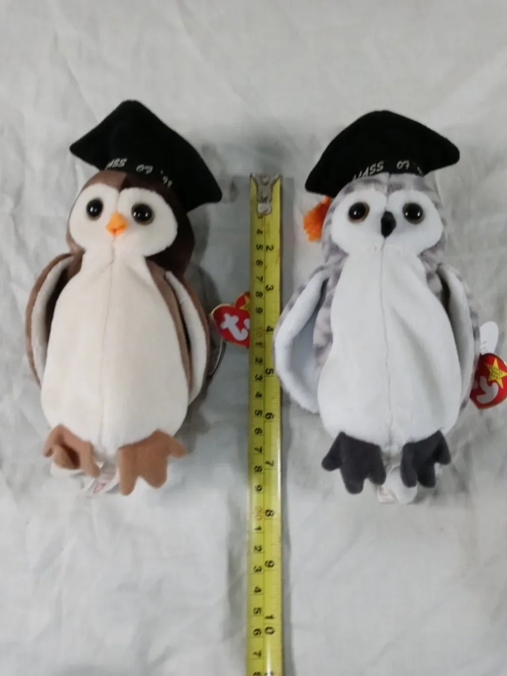 Ty Beanie Babies Original 3 Rare Plush Vintage 98'/ 99' Owls Wise & Wiser w Tags